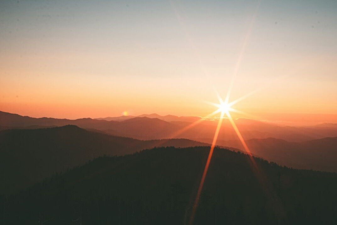 sunrise over mountains