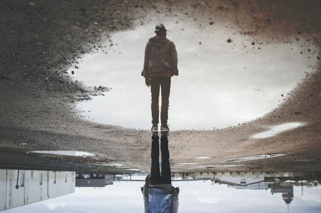 person reflecting alone
