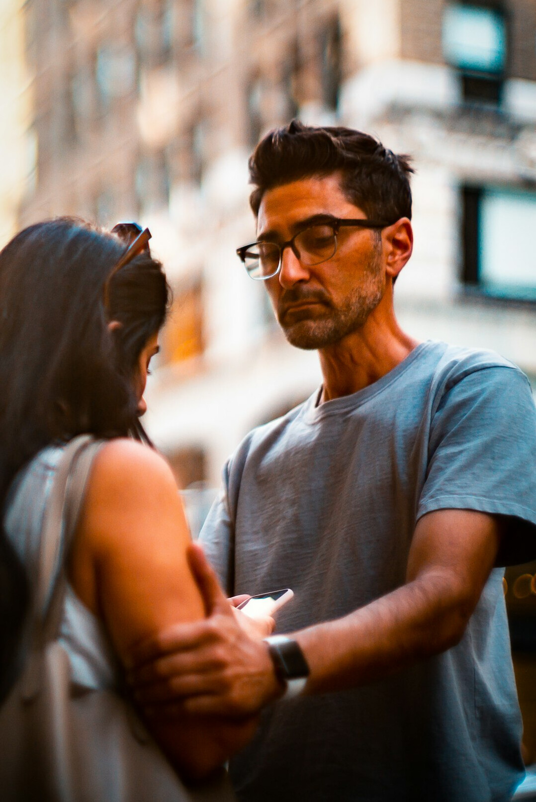 Two people having a supportive conversation