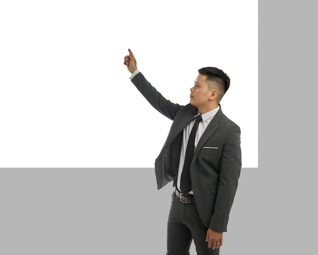 business professional giving presentation